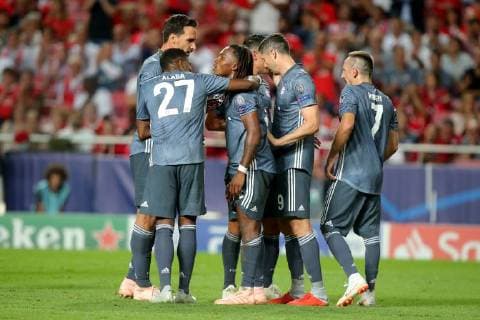 Mats Hummels Bayern Munich 5 David Alaba Bayern Munich 27 Renato Sanches Bayern Munich 35 Robert Lewandowski Bayern Munich 9 Franck Ribery FC Bayern Muenchen 7 0 2 Benfica vs FC Bayern Muenchen Soccer Champions League Group stage 19 09 2018 Benfica vs FC Bayern Muenchen vs Soccer Champions League group stage 19 09 2018 Lisbon Copyright: xLanger Eibner-Pressefotox EP_HLR