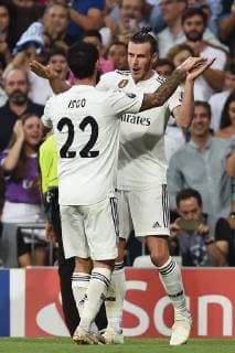 Db Madrid (Spagna) 19 09 2018 - Champions League Real Madrid-Roma foto Daniele Buffa Image nella foto: esultanza gol Gareth Bale 
