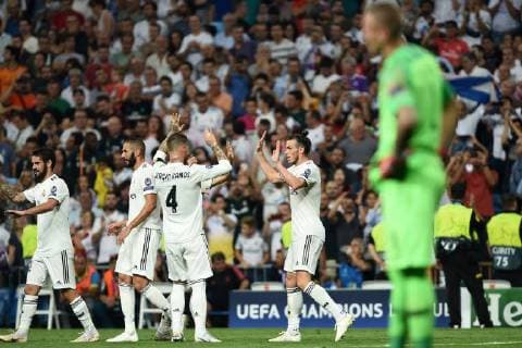 Db Madrid (Spagna) 19 09 2018 - Champions League Real Madrid-Roma foto Daniele Buffa Image nella foto: esultanza gol Gareth Bale 