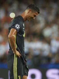 Sport Bilder des Tages BARCELONA, 19-09-2018. Champions League 2018 2019, date 1. Valencia-Juventus. Cristiano Ronaldo of Juventus after receiving red card during the game Valencia - Juventus Valencia - Juventus  x2477474x