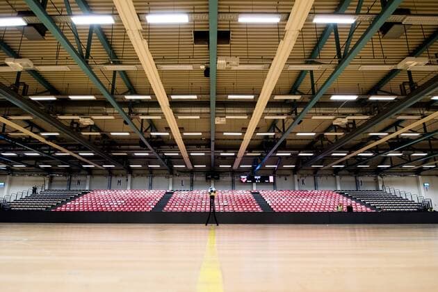 180919 General interior view of Trondheim Spectrum ahead of the Grundigligaen match between Byasen and Tertnes on September 19 2018 in Trondheim Photo Jon Olav Nesvold BILDBYRAN Code JE 160312  Copyright: JONxOLAVxNESVOLD BB180919JE053