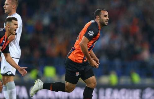 19.09.2018 Kharkiv(Ukraine) FC Shakhtar Donetsk-TSG 1899 Hoffenheim UEFA men s football champions league Junior Moraes(L),Ismaily(R) FC Shakhtar celebration :Str 