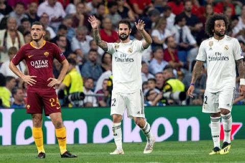 Real Madrid s Isco Alarcon jubilates the first goal of the team during the UEFA Champions League first round groups phase match between Real Madrid and AS Roma at the Santiago Bernabeu stadium, in Madrid, Community of Madrid, Spain, 19 September 2018. Real Madrid vs. AS Roma !ACHTUNG: NUR REDAKTIONELLE NUTZUNG!  Copyright: xRodrigoxJimenezx MAD23 20180919-636729936037811413