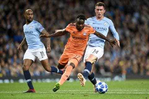 27 MAXWEL CORNET (OL) - 14 AYMERIC LAPORTE (MAN) FOOTBALL : Manchester City vs Lyon - Ligue des Champions - 19 09 2018 AnthonyBIBARD FEP Panoramic 