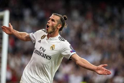 Real Madrid s Gareth Bale jubilates a goal during the UEFA Champions League first round groups phase match between Real Madrid and AS Roma at the Santiago Bernabeu stadium, in Madrid, Community of Madrid, Spain, 19 September 2018. Real Madrid vs. AS Roma !ACHTUNG: NUR REDAKTIONELLE NUTZUNG!  Copyright: xRodrigoxJimenezx MAD27 20180919-636729939201844522