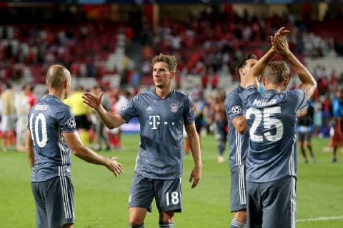 Arjen Robben Bayern Munich 10 Leon Goretzka Bayern Munich 18 Thomas Mueller Bayern Munich 25 Benfica vs FC Bayern Muenchen Soccer Champions League Group stage 19 09 2018 Benfica vs FC Bayern Muenchen vs Soccer Champions League Group stage 19 09 2018 Lisbon Copyright: xLanger Eibner-Pressefotox EP_HLR