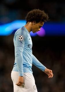 Sport Bilder des Tages Manchester City v Olympique Lyonnais UEFA Champions League Leroy Sane of Manchester City has a look of dejection at the final whistle following the UEFA Champions League match at the Etihad Stadium, Manchester Content Not Available For UK Newspapers Copyright: xRussellxHartx FIL-12297-0027