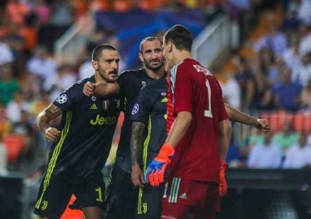 during the match between Valencia CF and Juventus FC on September 19 2018 at Mestalla stadium in Valencia Spain  xCarlaxCortesx xValenciaxCFxvsxJuventusxFCx