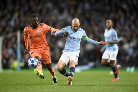 28 TANGUY NDOMBELE (OL) - 21 DAVID SILVA (MAN) FOOTBALL : Manchester City vs Lyon - Ligue des Champions - 19 09 2018 AnthonyBIBARD FEP Panoramic 