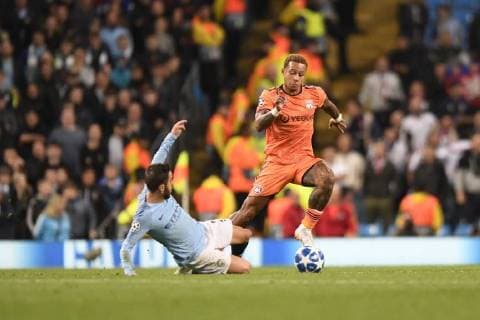 11 MEMPHIS DEPAY (OL) FOOTBALL : Manchester City vs Lyon - Ligue des Champions - 19 09 2018 AnthonyBIBARD FEP Panoramic 