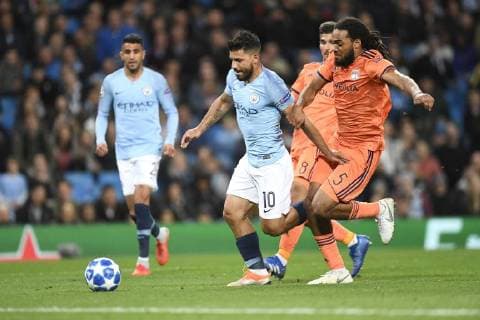 10 SERGIO AGUERO (MAN) - 05 JASON DENAYER (OL) FOOTBALL : Manchester City vs Lyon - Ligue des Champions - 19 09 2018 AnthonyBIBARD FEP Panoramic 