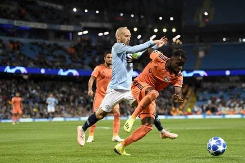 27 MAXWEL CORNET (OL) - 21 DAVID SILVA (MAN) FOOTBALL : Manchester City vs Lyon - Ligue des Champions - 19 09 2018 AnthonyBIBARD FEP Panoramic 