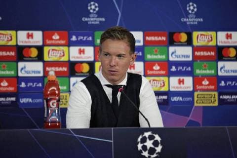 Head coach of TSG 1899 Hoffenheim Julian Nagelsmann attends a post-match news conference after his team played to a 2-2 draw against FC Shakhtar Donetsk in the UEFA Champions League Group F game at the Metalist Stadium, Kharkiv, northeastern Ukraine, September 19, 2018. Ukrinform. Post-match news conferences of Shakhtar, Hoffenheim in Kharkiv  Copyright: xVyacheslavxMadiyevskyyx