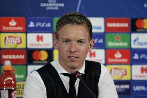 Head coach of TSG 1899 Hoffenheim Julian Nagelsmann attends a post-match news conference after his team played to a 2-2 draw against FC Shakhtar Donetsk in the UEFA Champions League Group F game at the Metalist Stadium, Kharkiv, northeastern Ukraine, September 19, 2018. Ukrinform. Post-match news conferences of Shakhtar, Hoffenheim in Kharkiv  Copyright: xVyacheslavxMadiyevskyyx