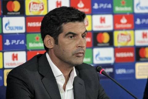 Head coach of FC Shakhtar Donetsk Paulo Fonseca attends a post-match news conference after his team played to a 2-2 draw against TSG 1899 Hoffenheim in the UEFA Champions League Group F game at the Metalist Stadium, Kharkiv, northeastern Ukraine, September 19, 2018. Ukrinform. Post-match news conferences of Shakhtar, Hoffenheim in Kharkiv  Copyright: xVyacheslavxMadiyevskyyx