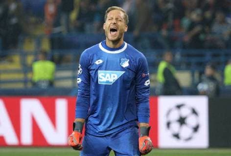 Goalkeeper Oliver Baumann of TSG 1899 Hoffenheim is captured during the UEFA Champions League Group F match against FC Shakhtar Donetsk at the Metalist Stadium, Kharkiv, northeastern Ukraine, September 19, 2018. Ukrinform. Shakhtar 2-2 Hoffenheim in Kharkiv  Copyright: xDANILx