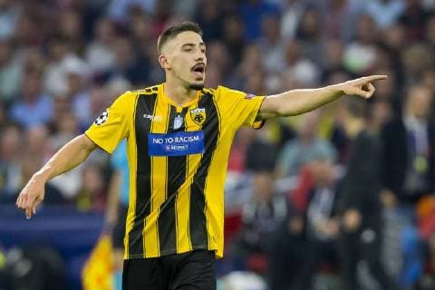AMSTERDAM, Johan Cruijff Arena, 19-09-2018 , season 2018 2019 , UEFA Champions League. final result 3-0, AEK Athens player Andre Simoes during the match Ajax - AEK Athens Ajax - AEK Athens  x2477927x