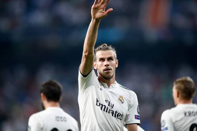 September 19, 2018 - Gareth Bale of Real Madrid celebrates the goal during the Champions League football match between Real Madrid and AS Roma on September 19th, 2018 at Santiago Bernabeu stadium in Madrid, Spain. Soccer: Champions League - Real Madrid v AS Roma - ZUMAa181 20180919_zaa_a181_067 Copyright: xAFP7x
