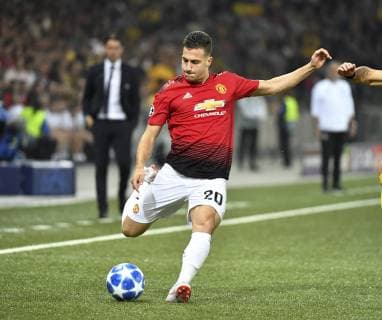 19 09 2018 Bern Switzerland Stade de Suisse Football Mens Champions League Season 2018 2019 BSC Young Boys Manchester United Pictured 20 Diogo Dalot Manchester action single shot