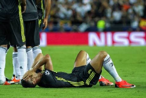 September 19, 2018 - Cristiano Ronaldo of Juventus and in action during the Champions League football match between Valencia and Juventus on September 19, 2018 at Mestalla Stadium in Valencia, Spain. Soccer: Champions League - Valencia v Juventus - ZUMAa181 20180919_zaa_a181_194 Copyright: xAFP7x