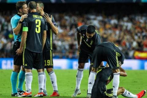 September 19, 2018 - Ronaldo of Juventus and in action during the Champions League football match between Valencia and Juventus on September 19, 2018 at Mestalla Stadium in Valencia, Spain. Soccer: Champions League - Valencia v Juventus - ZUMAa181 20180919_zaa_a181_197 Copyright: xAFP7x