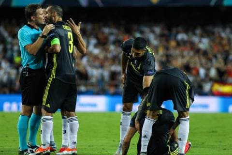 September 19, 2018 - Ronaldo of Juventus and in action during the Champions League football match between Valencia and Juventus on September 19, 2018 at Mestalla Stadium in Valencia, Spain. Soccer: Champions League - Valencia v Juventus - ZUMAa181 20180919_zaa_a181_198 Copyright: xAFP7x