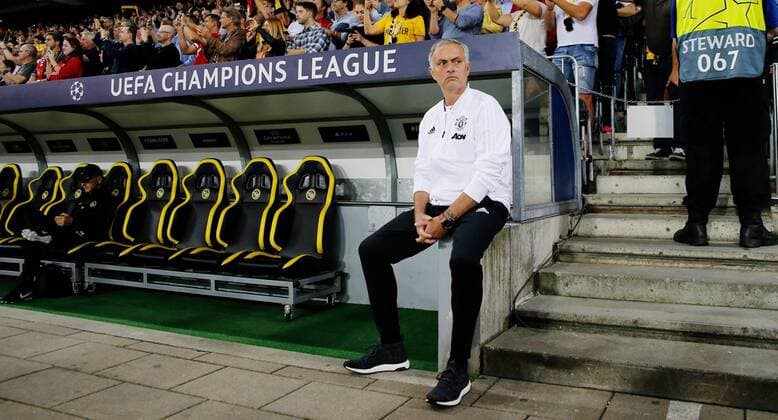 19 09 2018 Stade de Suisse Bern SWITZERLAND Season 2018 2019 Men Soccer UEFA Champions League Group match BSC Young Boys Bern Manchester United manager Jose Mourinho Manchester