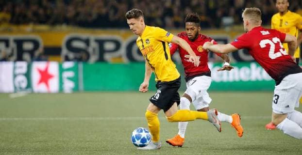 19 09 2018 Stade de Suisse Bern SWITZERLAND Season 2018 2019 Men Soccer UEFA Champions League Group match BSC Young Boys Bern Manchester United Christian Fassnacht Young Boys