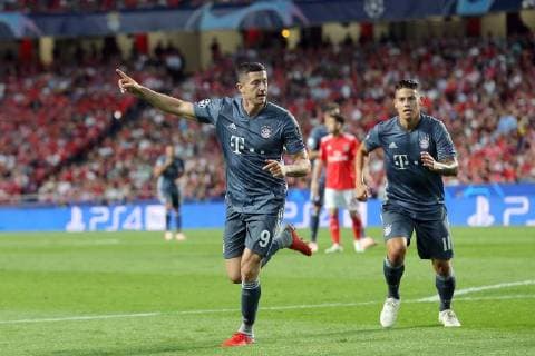 Robert Lewandowski Bayern Munich 9 James Rodriguez Bayern Munich 11 0 1 Benfica vs Bayern Munich Soccer Champions League Group stage 19 09 2018 Benfica vs FC Bayern Munich vs Soccer Champions League Group stage 19 09 2018 Lisbon Copyright: xLanger Eibner-Pressefotox EP_HLR