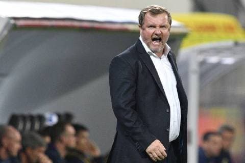FC Viktoria Plzen head coach Pavel Vrba reacts during the 1st round, Group G, Champions League match FC Viktoria Plzen vs CSKA Moscow in Pilsen, Czech Republic, on September 19, 2018. (CTKxPhoto MichalxKamaryt) CTKPhotoP201809191094501  _KMT0809