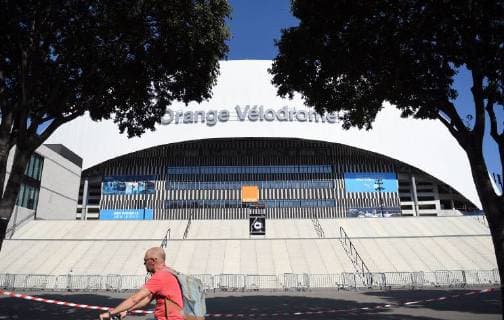20 09 2018 xjhx Football UEFA Europa League Olympique Marseille Eintracht Frankfurt emspor v l Barriers at the DFL DFB REGULATIONS PROHIBIT ANY USE OF PHOTOGRAPHS as IMAGE SEQUENCES and or QUASI VIDEO Marseille