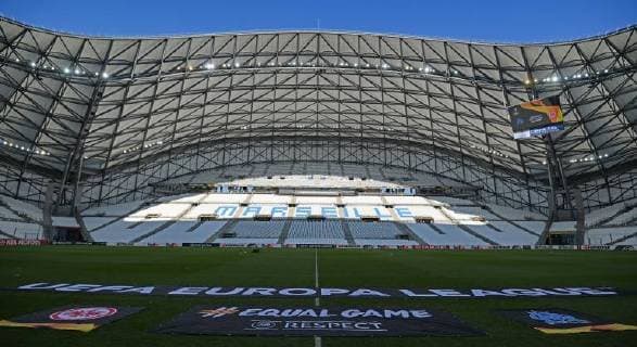 20 09 2018 xjhx Soccer UEFA Europa League Olympique Marseille Eintracht Frankfurt emspor v l Stadium view Indoor Lawn DFL DFB REGULATIONS PROHIBIT ANY USE OF PHOTOGRAPH as IMAGE SEQUENCES and or QUASI VIDEO Marseille