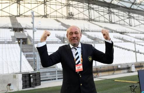 20 09 2018 xjhx Football UEFA Europa League Olympique Marseille Eintracht Frankfurt emporer v l President Peter Fischer Eintracht Frankfurt in front of the empty concord block DFL DFB REGULATIONS PROHIBIT ANY USE OF PHOTOGRAPHS as IMAGE SEQUENCES and or QUASI VIDEO Marseille