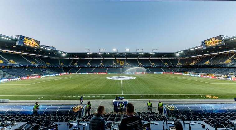 Berne Switzerland 19 09 2018 UEFA Champions League 2018 19 Season Preliminary Round Group Stage Group H 1 Gameday BSC Young Boys Manchester United Stadium Interior DeFodi048