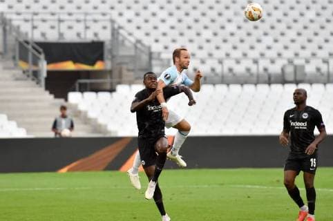 Fußball, EL, Olympique Marseille - Eintracht Frankfurt 28 VALERE GERMAIN (OM) - 02 BENJAMIN PAVARD (FRA) FOOTBALL : Marseille vs Eintracht Francfort - Ligue Europa - 20 09 2018 FEP Panoramic 