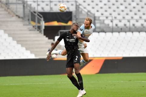 28 VALERE GERMAIN (OM) - 02 BENJAMIN PAVARD (FRA) FOOTBALL : Marseille vs Eintracht Francfort - Ligue Europa - 20 09 2018 FEP Panoramic 
