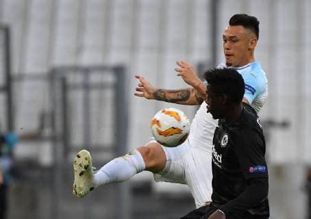 20 09 2018 xjhx Football UEFA Europa League Olympique Marseille Eintracht Frankfurt empor t Lucas Ocampos Olympique Marseille Danny da Costa Eintracht Frankfurt DFL DFB REGULATIONS PROHIBIT ANY USE OF PHOTOGRAPH as IMAGE SEQUENCES and or QUASI VIDEO Marseille
