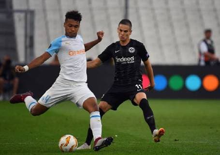 20 09 2018 xjhx Football UEFA Europa League Olympique Marseille Eintracht Frankfurt emporer Boubacar Kamara Olympique Marseille Mijat Gacinovic Eintracht Frankfurt DFL DFB REGULATIONS PROHIBIT ANY USE OF PHOTOGRAPH as IMAGE SEQUENCES and or QUASI VIDEO Marseille