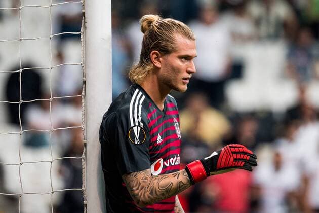 180920 Goalkeeper Loris Karius of Besiktas during the Europa League match between Besiktas and Sarpsborg 08 on September 20, 2018 in Istanbul Photo Fredrik Varfjell BILDBYRAN Code FV 150142  Copyright: FREDRIKxVARFJELL BB180920FV031
