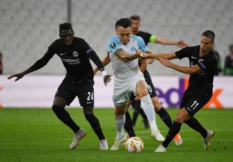 20 09 2018 xjhx Football UEFA Europa League Olympique Marseille Eintracht Frankfurt emporer Danny da Costa Eintracht Frankfurt Lucas Ocampos Olympique Marseille Mijat Gacinovic Eintracht Frankfurt DFL DFB REGULATIONS PROHIBIT ANY USE OF PHOTOGRAPH as IMAGE SEQUENCES and or QUASI VIDEO Marseille