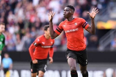 Fußball, EL, Stade Rennes - FK Jablonec 07 ISMAILA SARR (REN) - JOIE FOOTBALL : Rennes vs Jablonec - Ligue Europa - 20 09 2018 FEP Panoramic 