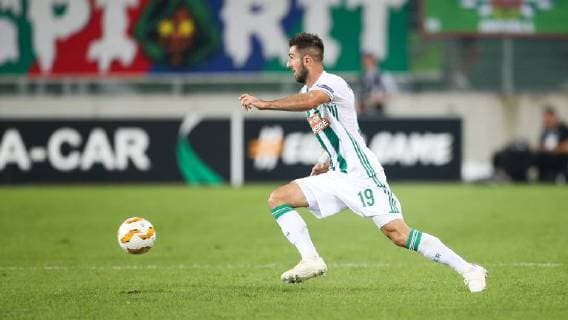 SOCCER - EL, Rapid vs Spartak VIENNA,AUSTRIA,20.SEP.18 - SOCCER - UEFA Europa League, group stage, SK Rapid Wien vs Spartak Moscow. Image shows Marvin Potzmann (Rapid). GEPAxpictures xPhilippxBrem