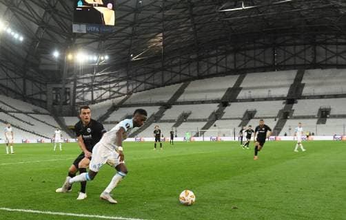 20 09 2018 xjhx Football UEFA Europa League Olympique Marseille Eintracht Frankfurt emporer Bouna Sarr Olympique Marseille Filip Kostic Eintracht Frankfurt DFL DFB REGULATIONS PROHIBIT ANY USE OF PHOTOGRAPH as IMAGE SEQUENCES and or QUASI VIDEO Marseille