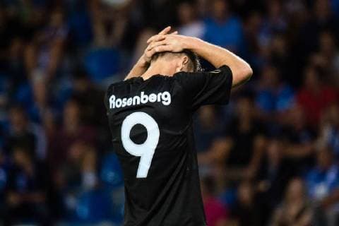 180920 Markus Rosenberg or Malmö FF looks dejected during the Europa League group stage match between Genk and Malmö FF on September 20, 2018 in Genk Photo Ludvig Thunman BILDBYRAN code LT 35538  Copyright: LUDVIGxTHUNMAN BB180920LT072