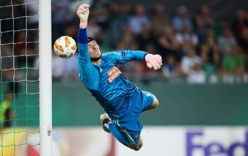 SOCCER - EL, Rapid vs Spartak VIENNA,AUSTRIA,20.SEP.18 - SOCCER - UEFA Europa League, group stage, SK Rapid Wien vs Spartak Moscow. Image shows Richard Strebinger (Rapid). GEPAxpictures xPhilippxBrem