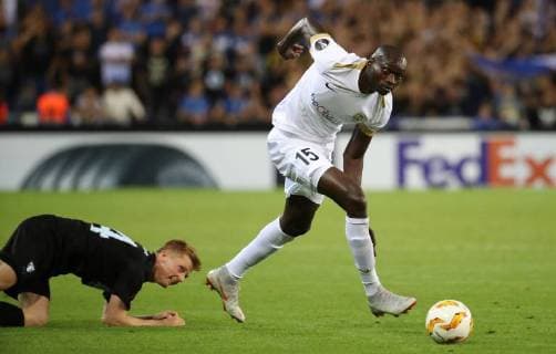 Fußball, EL, KRC Genk - Malmö FF Malmo FF s defender Lasse Nielsen and Genk s Ibrahima Seck fight for the ball during the match between Belgian soccer team KRC Genk and Swedish club Malmo FF in Genk, Thursday 20 September 2018, on day one of the UEFA Europa League group stage. VIRGINIExLEFOUR  x05430233x
