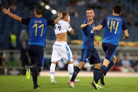 FuÃŸball, EL, Lazio Rom - Apollon Limassol 20th September 2018, Stadio Olimpico, Rome, Italy; UEFA Europa League football, Lazio versus Apollon Limassol; Emilio Zelaya of Apollon Limassol celebrates after scoring a goal in the 87th minute for 2-1  ActionPlus12064049 GiampieroxSposito
