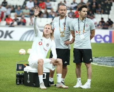 Fußball, EL, Besiktas - Sarpsborg 08 Domagoj Vida of Besiktas during the UEFA Europa League Group I match between Besiktas and Sarpsborg at Vodafone Park in Istanbul Turkey on September 20 , 2018. 