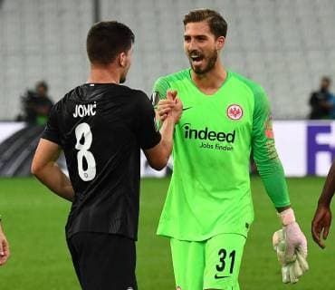 20 09 2018 xjhx Football UEFA Europa League Olympique Marseille Eintracht Frankfurt emporer Luka Jovic Eintracht Frankfurt Kevin Trapp Eintracht Frankfurt DFL DFB REGULATIONS PROHIBIT ANY USE OF PHOTOGRAPH as IMAGE SEQUENCES and or QUASI VIDEO Marseille