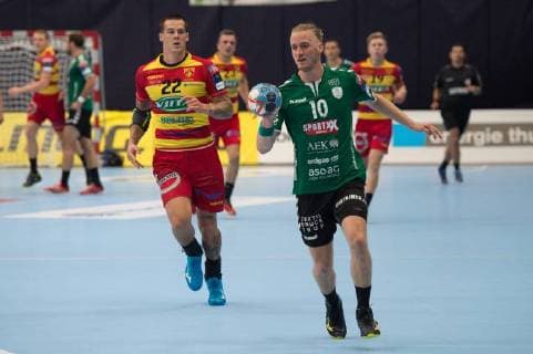 Velux EHF Champions League Wacker Thun Riihimäen Cocks Gümligen 20 09 2018 Handball Velux EHF Champions League Season 2018 2019 Wacker Thun Riihimäen Cocks Thomas Matthias Lanz Wacker